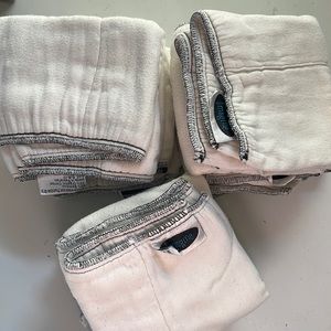 12x 100% organic bamboo/cotton prefold diapers prewashed Imagine brand newborn